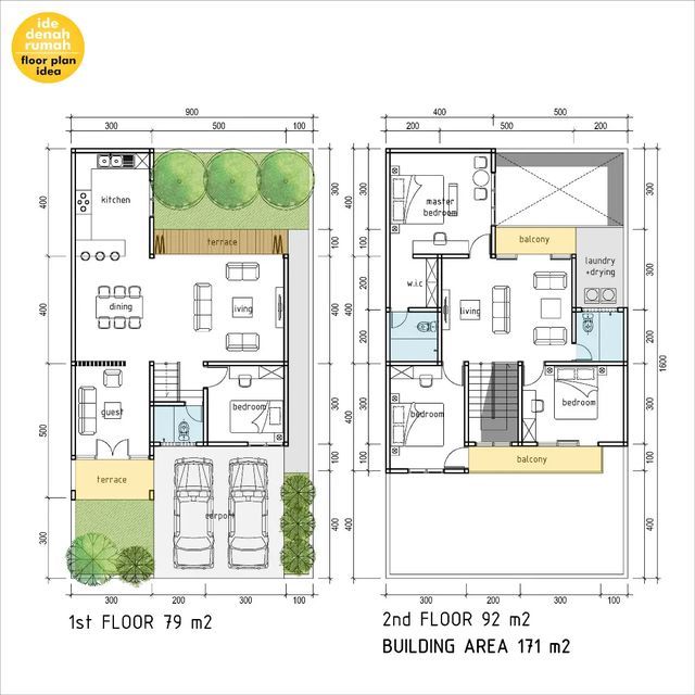 denah rumah minimalis 4 kamar