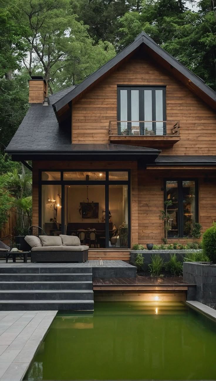 rumah kayu minimalis modern
