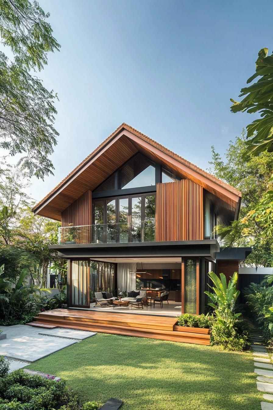 rumah kayu minimalis modern