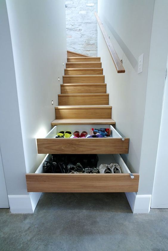 rak sepatu untuk desain lemari bawah tangga