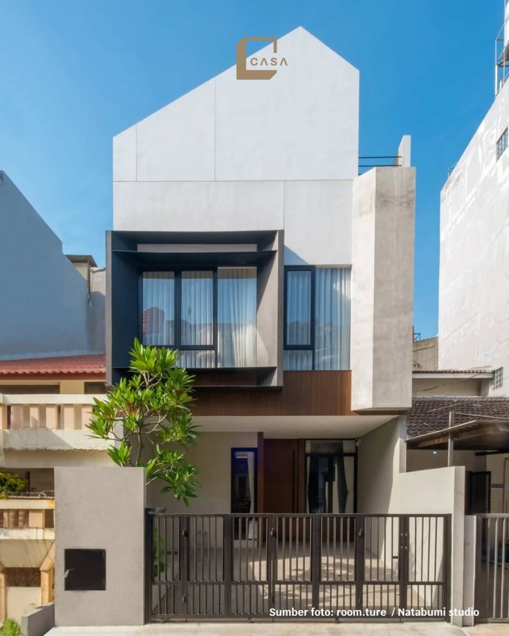 fasad rumah scandinavian 2 lantai