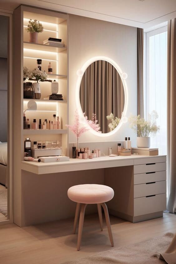 meja rias aesthetic