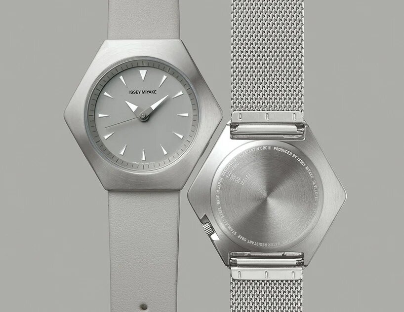 gambaran waktu dua bentuk dari jam tangan issey miyake