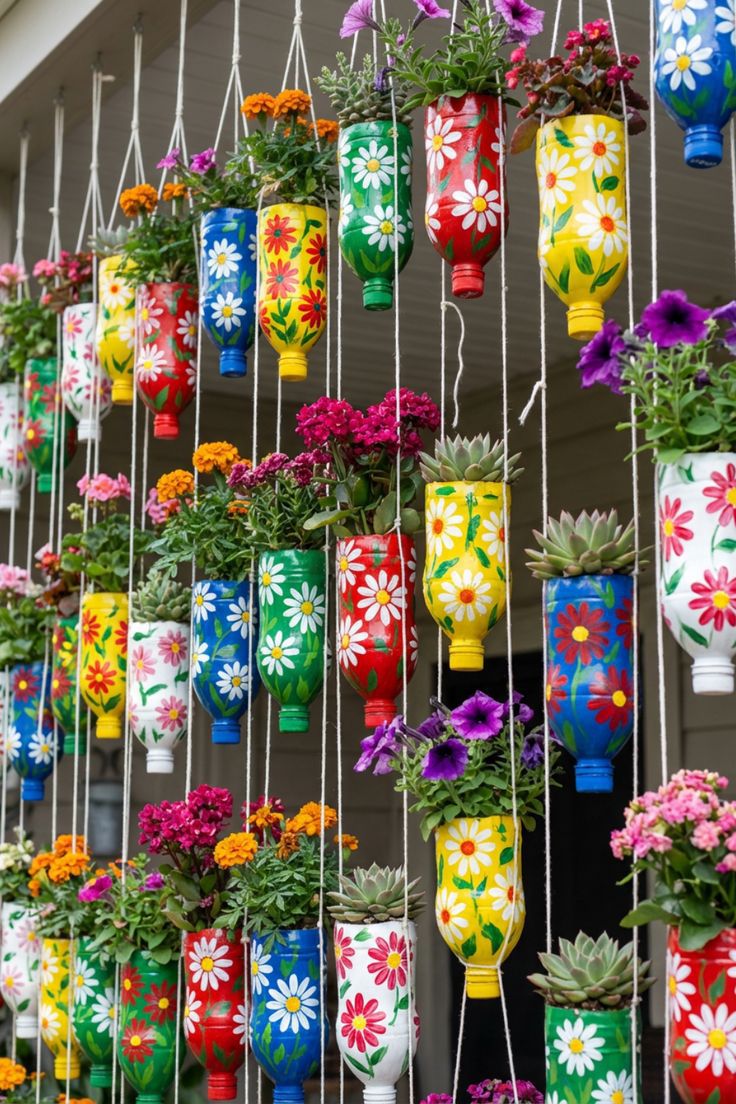 pot bunga dari botol bekas