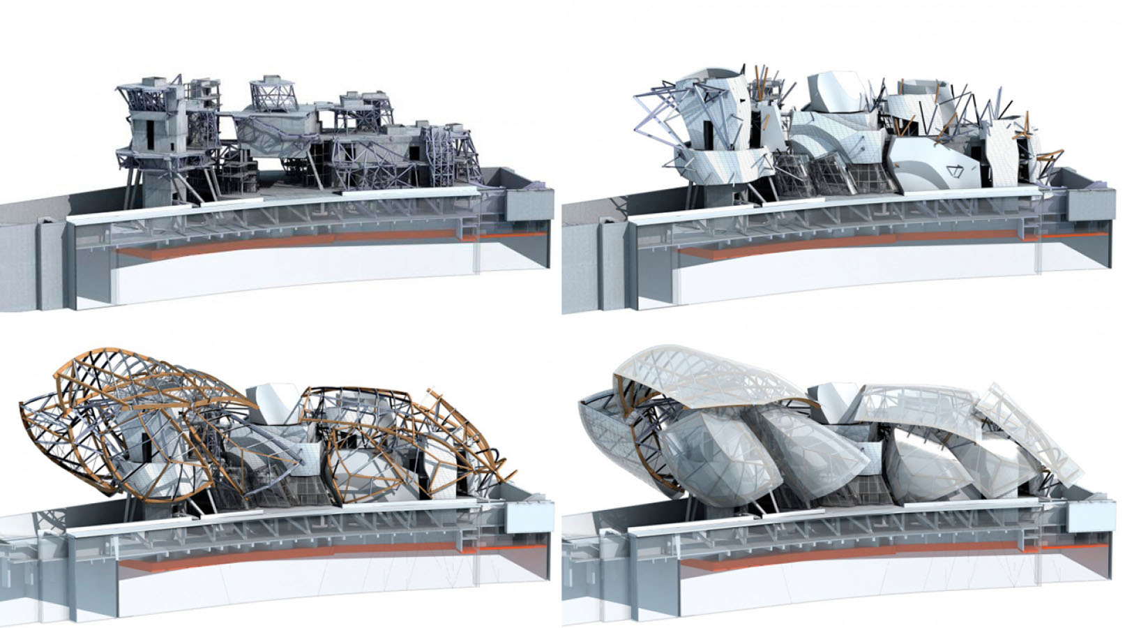 Simulasi 3D / Fondation Louis Vuitton / Metalocus