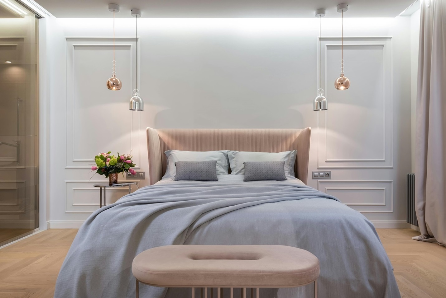 wall moulding kamar tidur