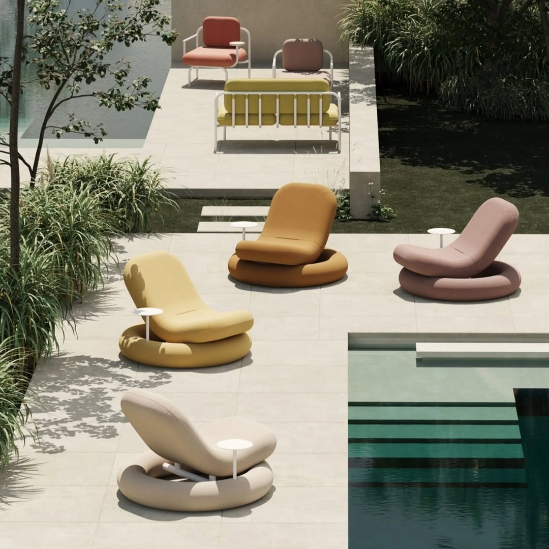 inspirasi kursi kolam modern, unik dan menarik