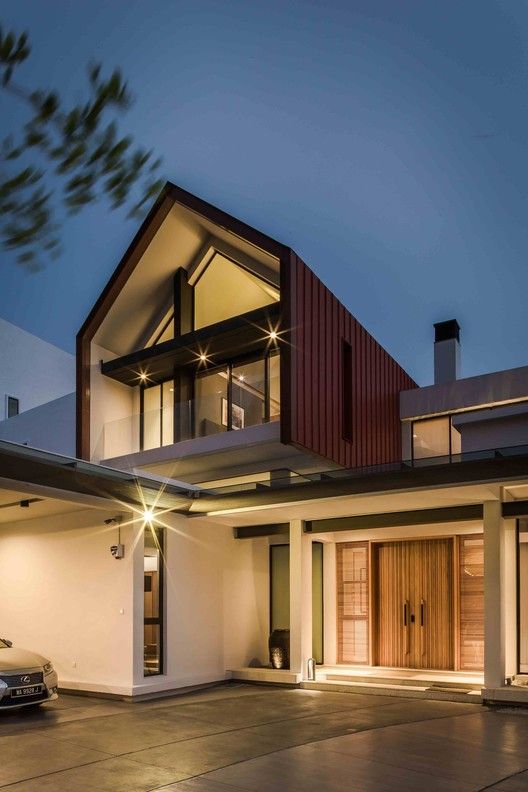 fasad rumah scandinavian 2 lantai