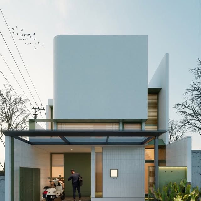 model rumah pintu utama menghadap samping