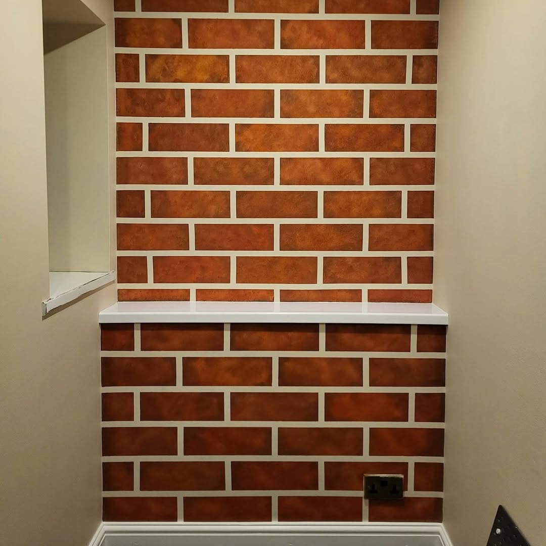 motif cat tembok kotak