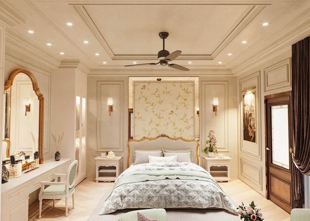wall moulding kamar tidur
