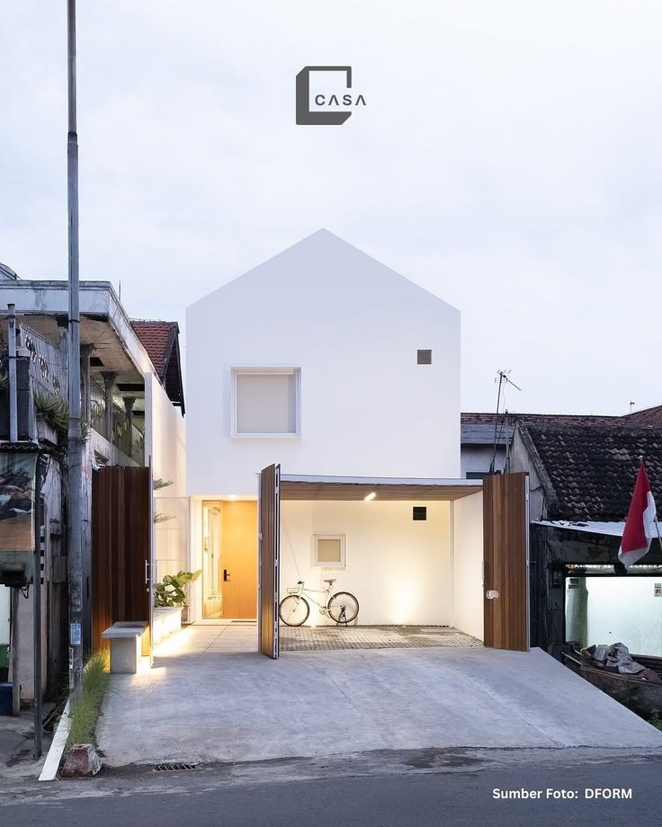 fasad rumah scandinavian 2 lantai