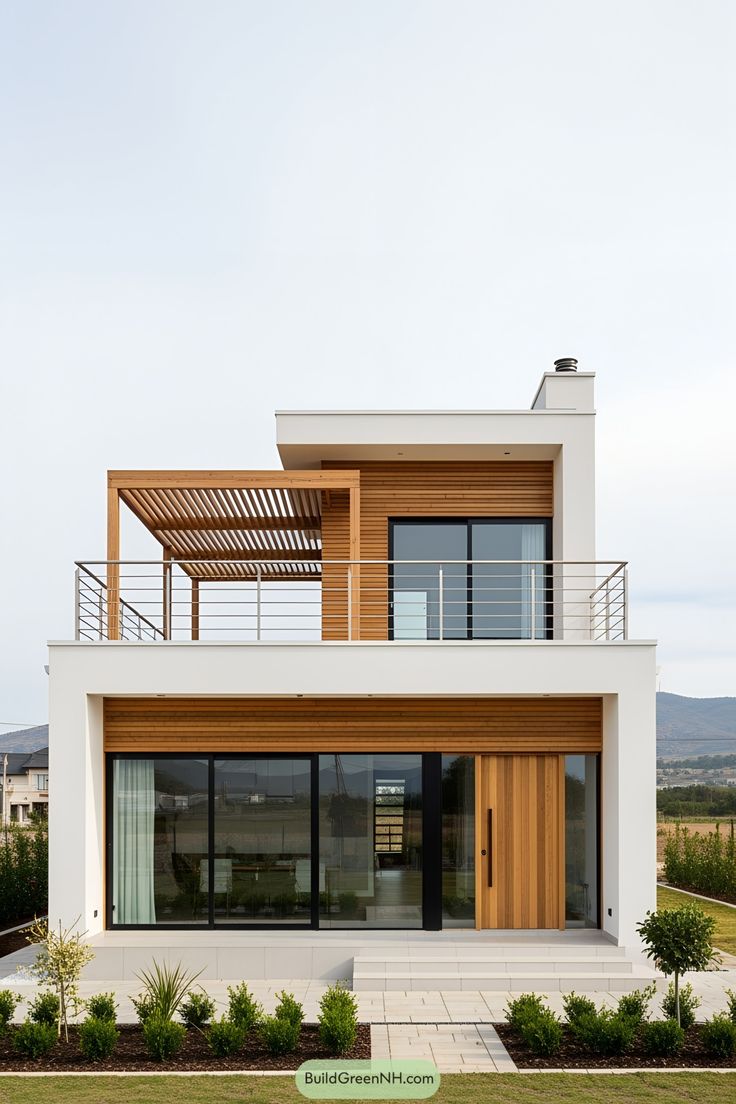 fasad rumah scandinavian 2 lantai