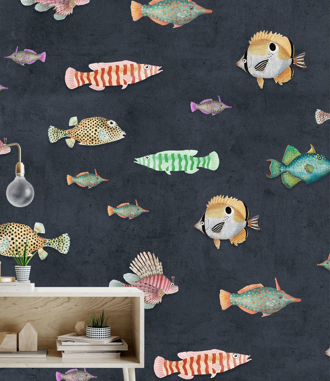 beragam spesies ikan menjadi inspirasi wallpaper