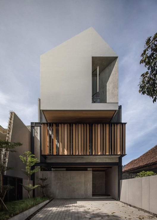 fasad rumah scandinavian 2 lantai