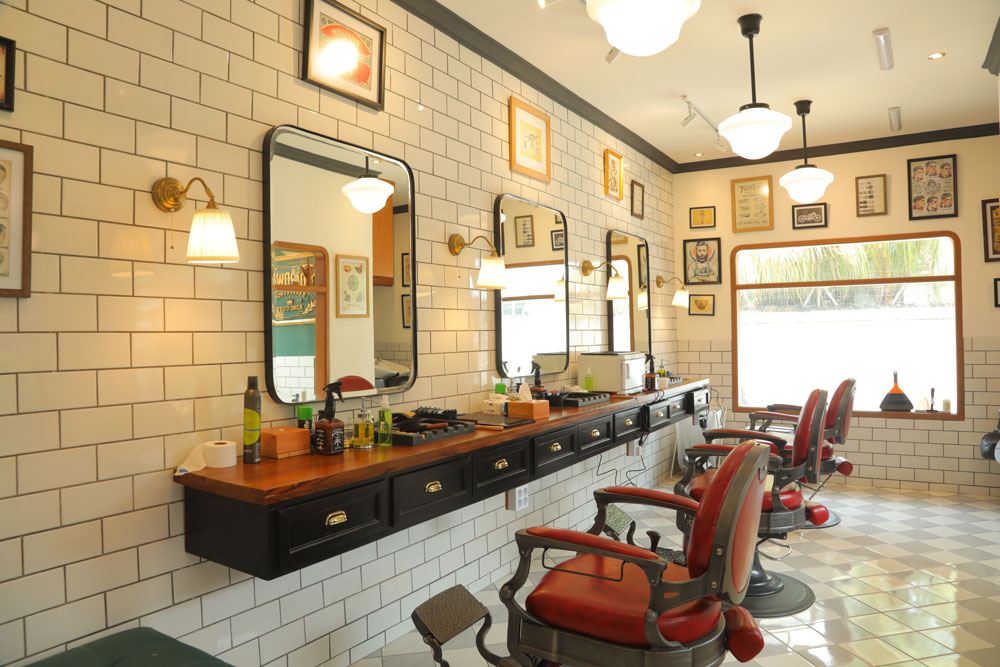 barbershop bergaya retro di unionwell