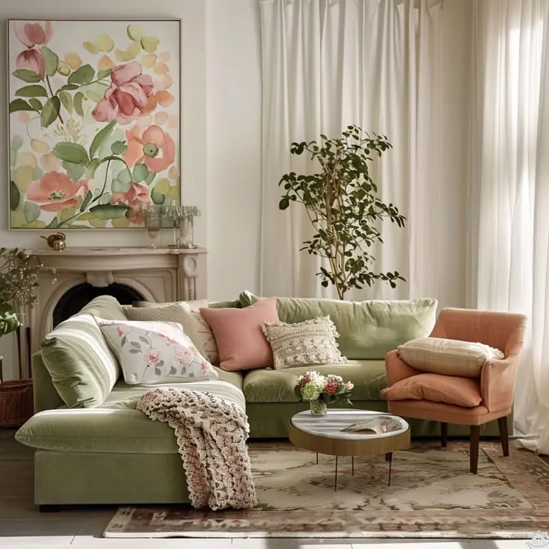 kombinasi warna hijau sage