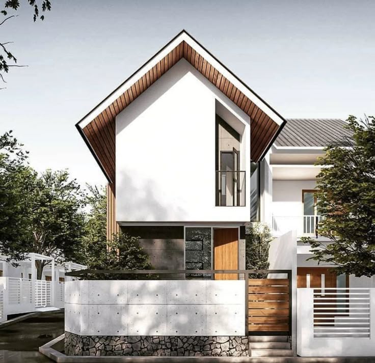 fasad rumah scandinavian 2 lantai