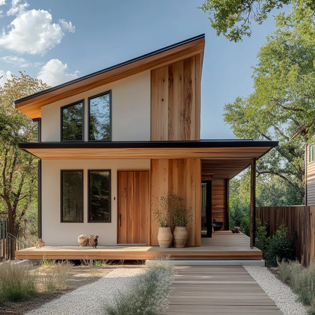 rumah kayu minimalis modern