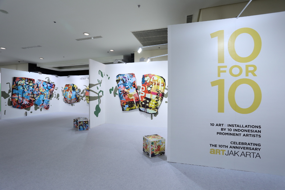 segmen 10 for 10 di art jakarta 2018 dalam rangka merayakan sepuluh tahun kehadiran pameran seni rupa ini di indonesia