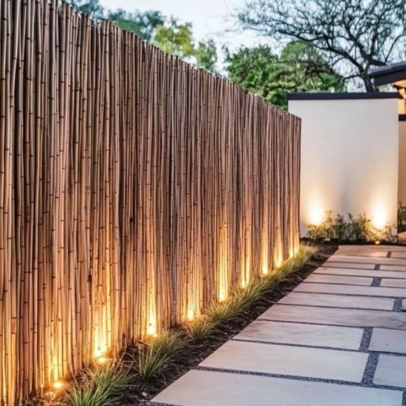 model pagar bambu belah