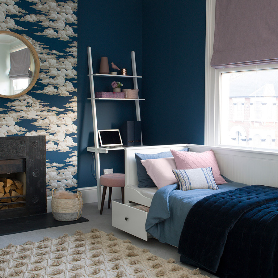 warna biru pada kamar tidur / ideal home