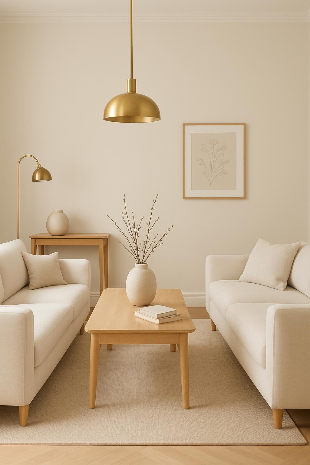 cat rumah warna cream muda