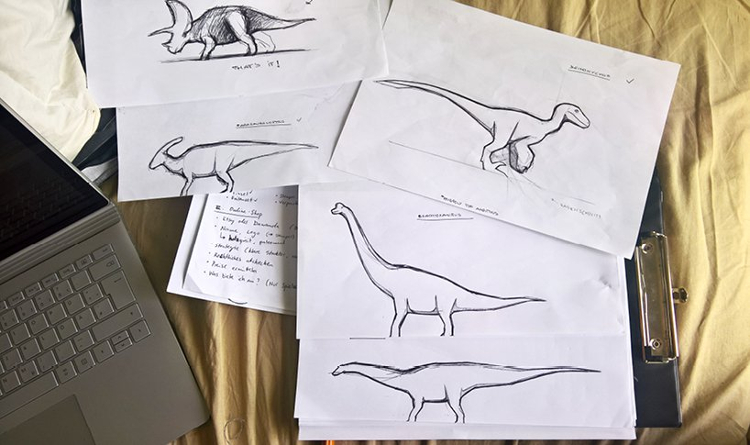 desainer jerman berhasil merancang dinosaurus dari kayu