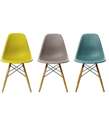 Polypropylene chair by Vitra, plastic chair with armrests design Charles Eames, plastic armchair Collection