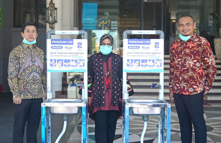 Cegah Corona, Kota Surabaya Kenalkan Wastafel Portable