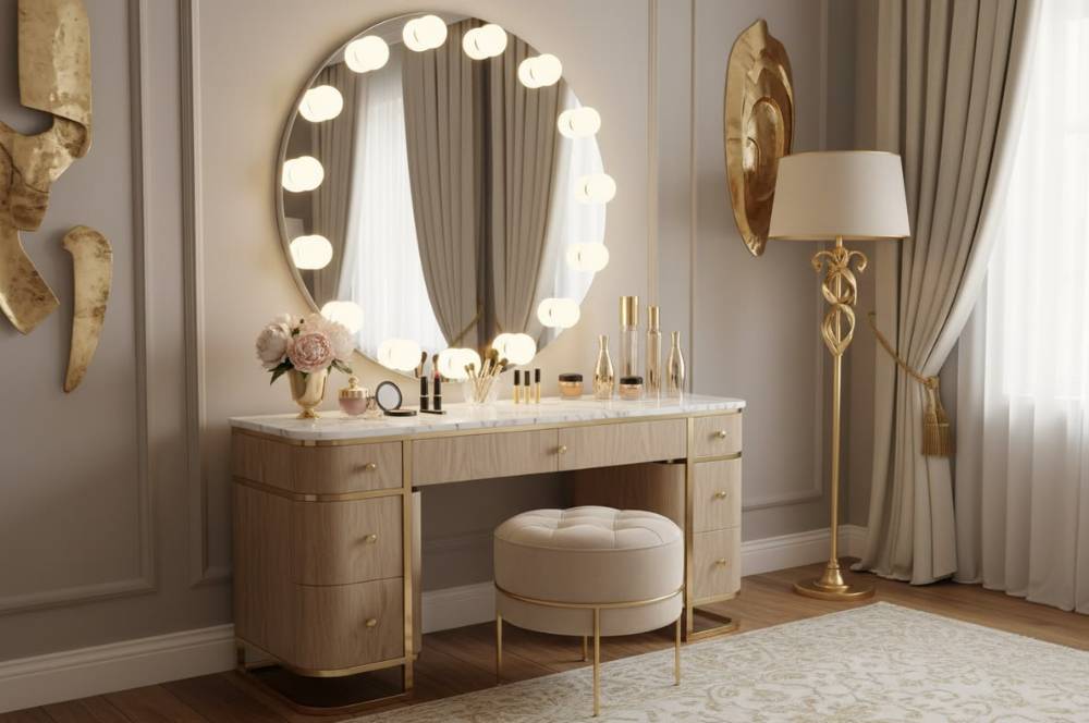 8 Model Meja Rias Aesthetic Bikin Kamar Makin Cantik!