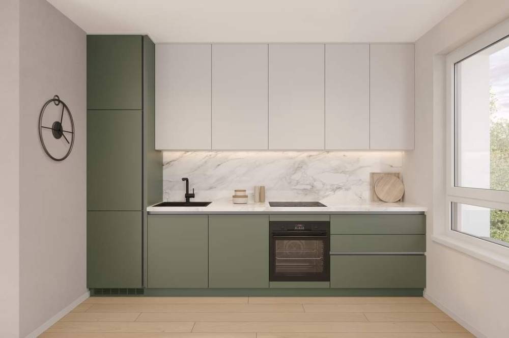 5 Inspirasi Dapur Minimalis Warna Sage yang Aesthetic