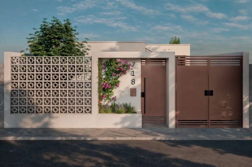 Unik! Variasi Pagar Tembok Roster yang Memperindah Hunian