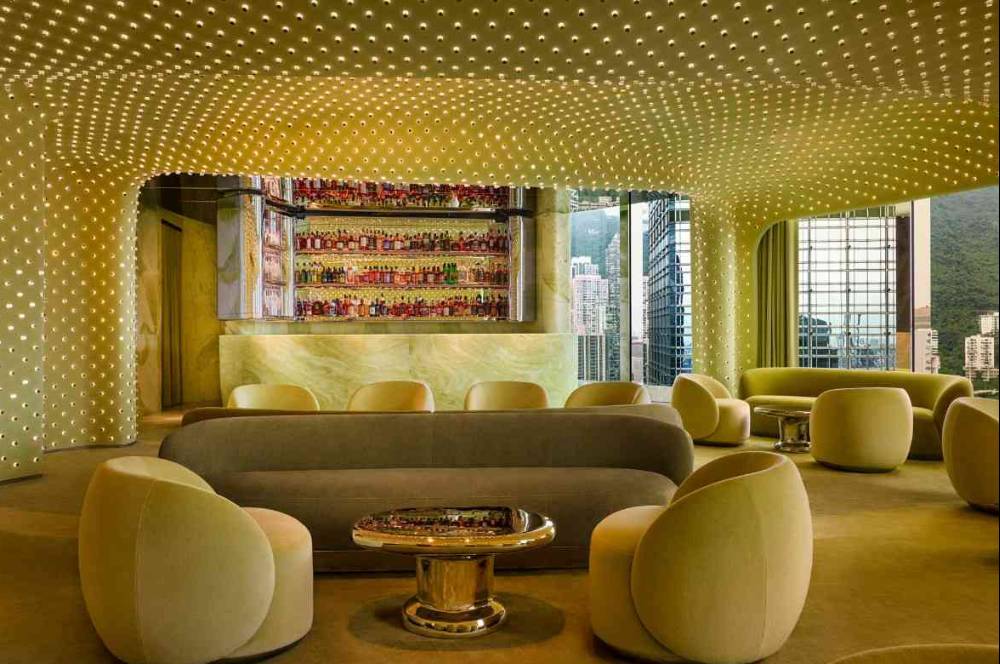 20.000 Lampu Hiasi Bar Bernuansa Hijau Limau di Hong Kong