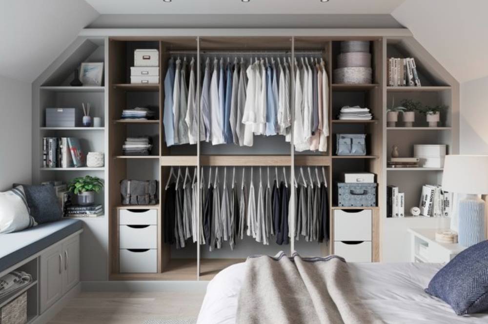 Lemari Wardrobe Minimalis Modern dengan Smart Storage