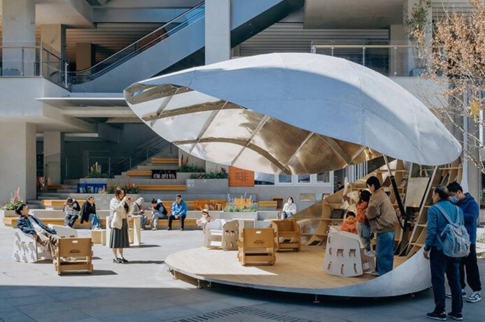 Pavilion di Beijing Hadir dengan Bentuk Cangkang yang Unik!