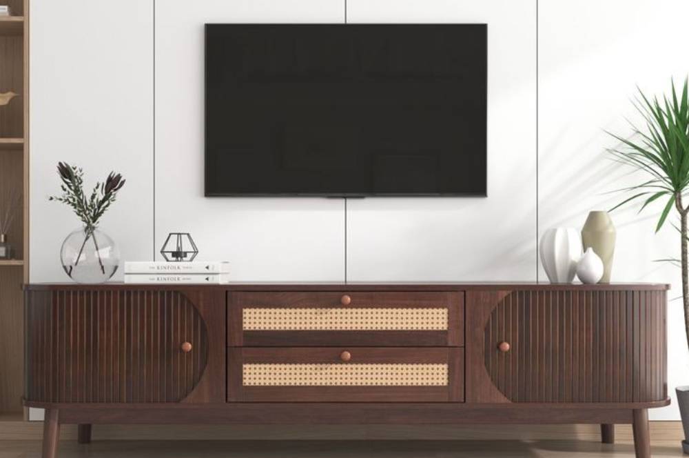 5 Meja TV Kayu Jati Minimalis Modern Paling Stylish!