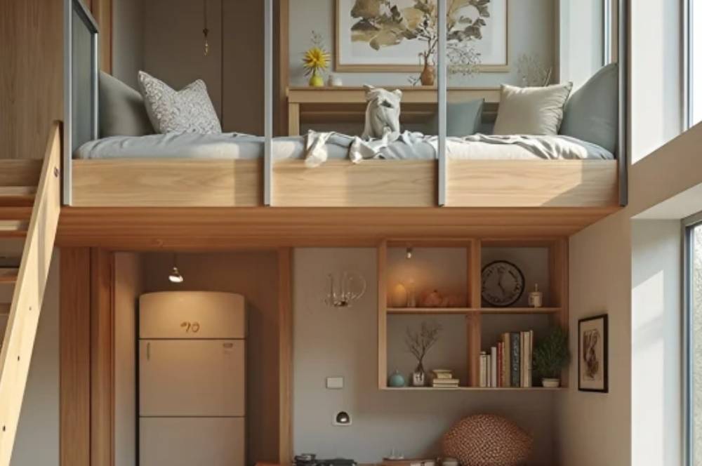 Kamar 2x3 Tetap Nyaman dengan 7 Ide Mezzanine Ini