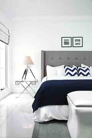 warna monokromatis masih dapat tampil modern untuk dekorasi kamar minimalis