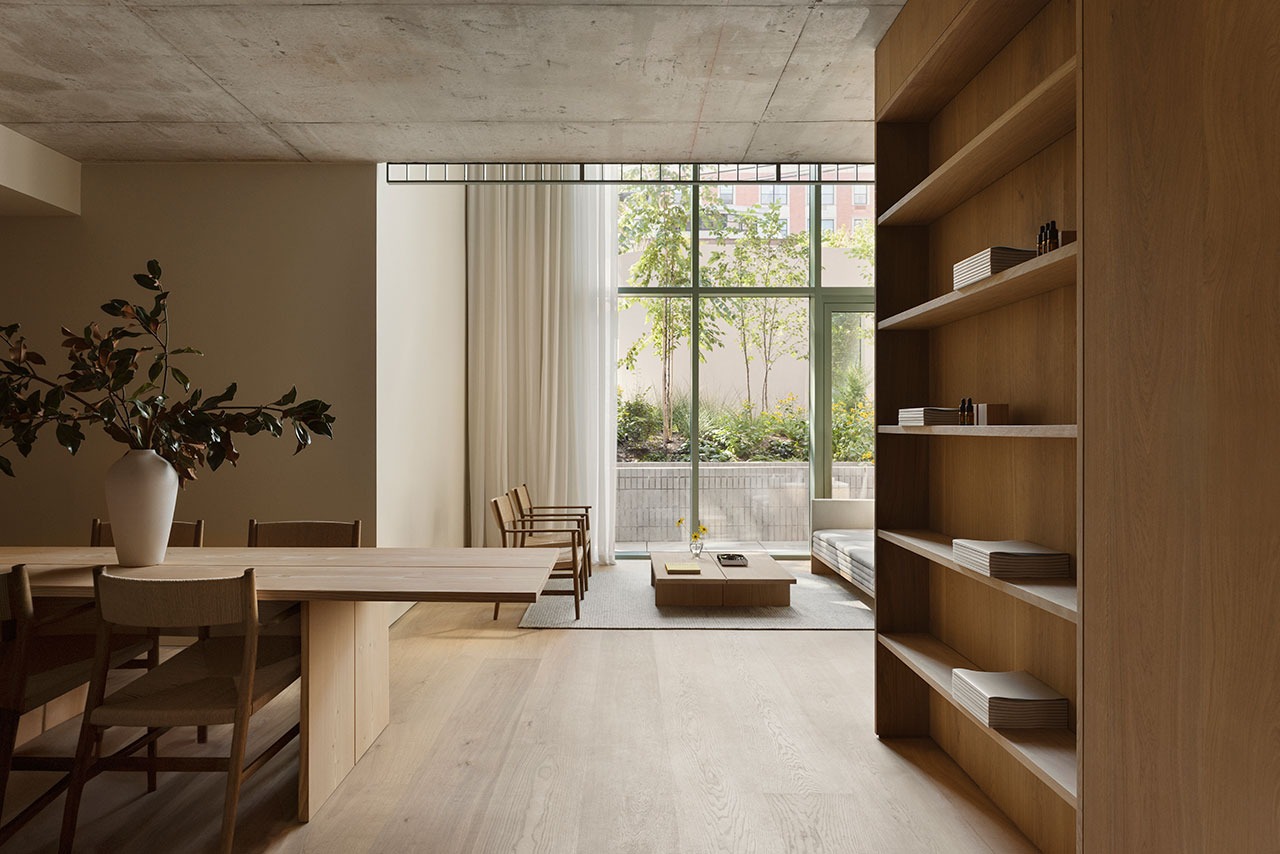 Showroom Dinesen di Brooklyn, Ruang Hidup Berbasis Kayu