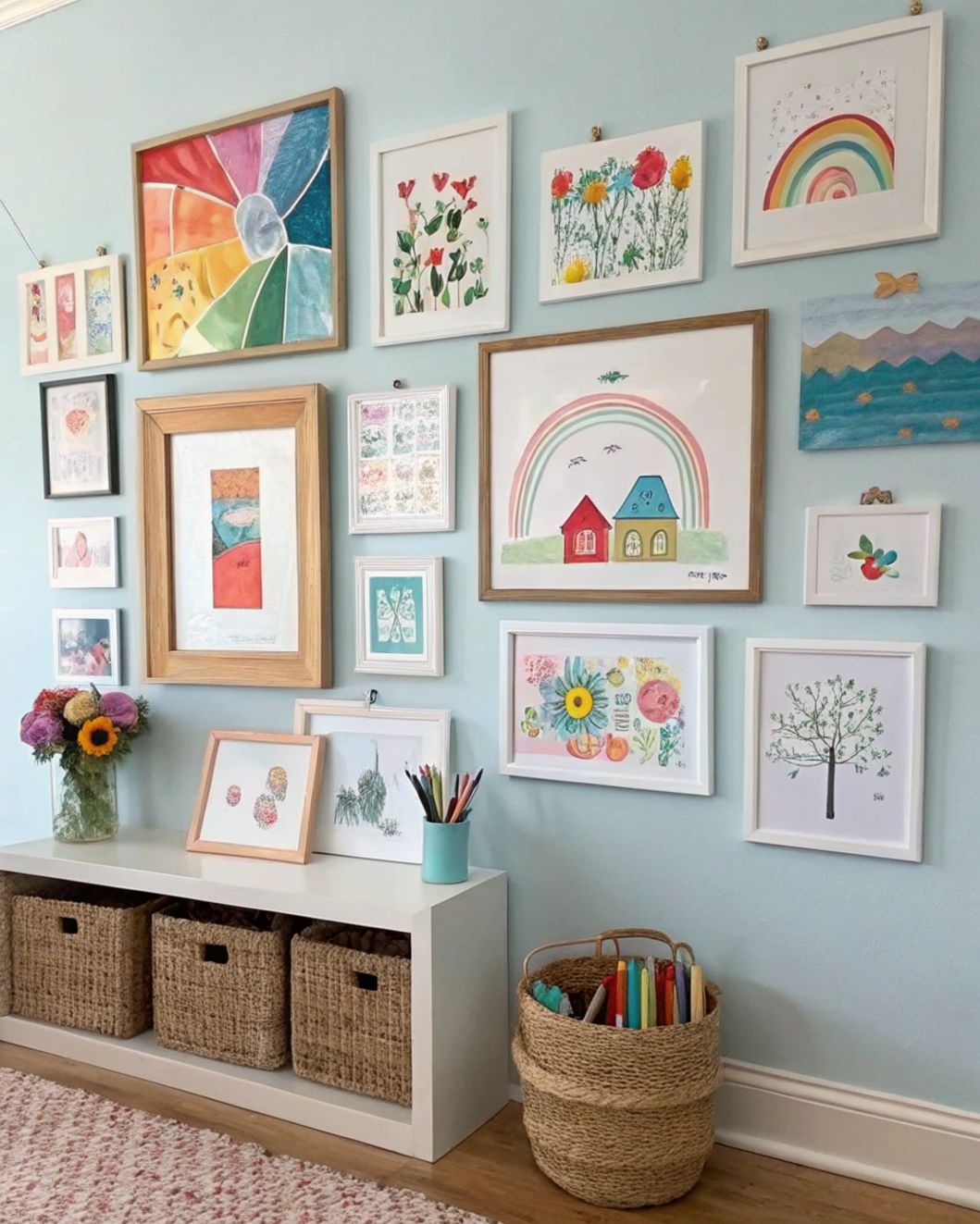 6 Cara Kreatif Memajang Karya Anak di Rumah