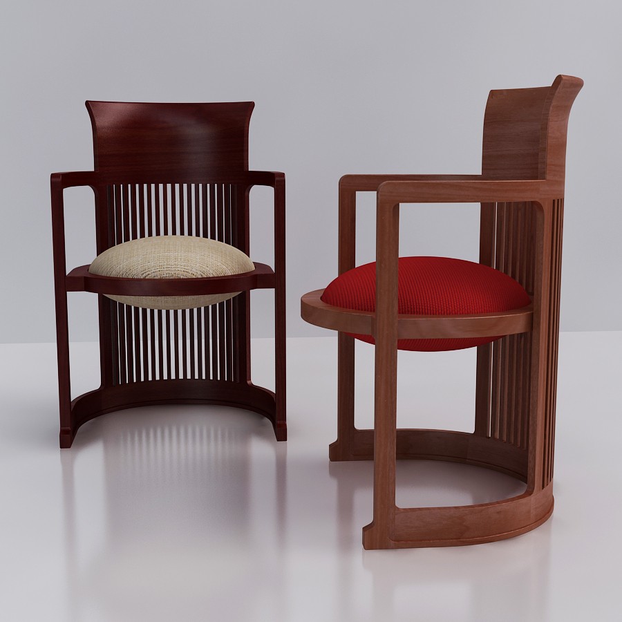 Frank Lloyd Wright Barrel Chairs 