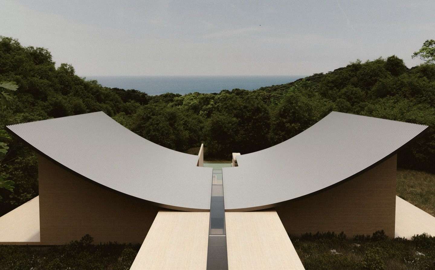 Vila Unik di Jepang dengan Skylight yang Mengalirkan Hujan!