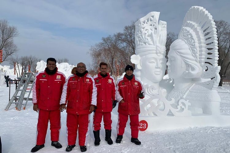Indonesia Memenangkan Kompetisi Patung Salju di Harbin