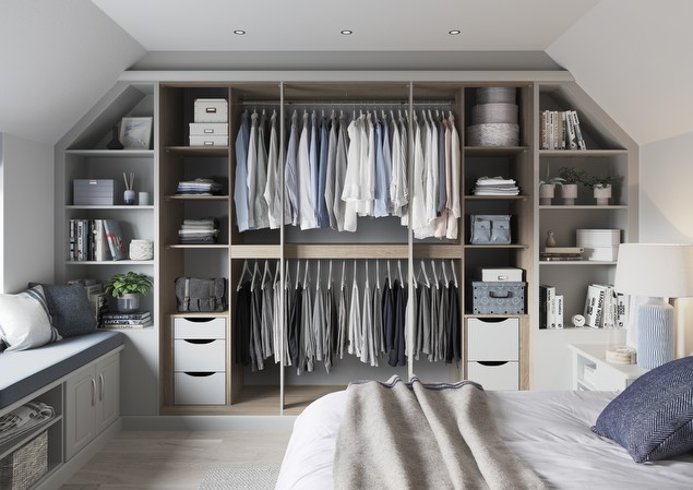 Lemari Wardrobe Minimalis Modern dengan Smart Storage